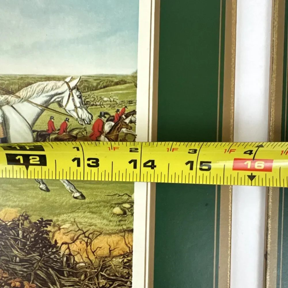 4 Fox Hunting Placemats English Countryside Equestrian Table old world manor